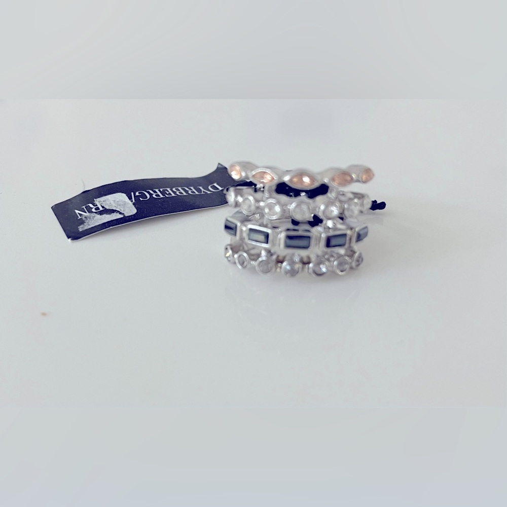 Dyrberg Kern New Silver Ring with Swarovski Crystals.